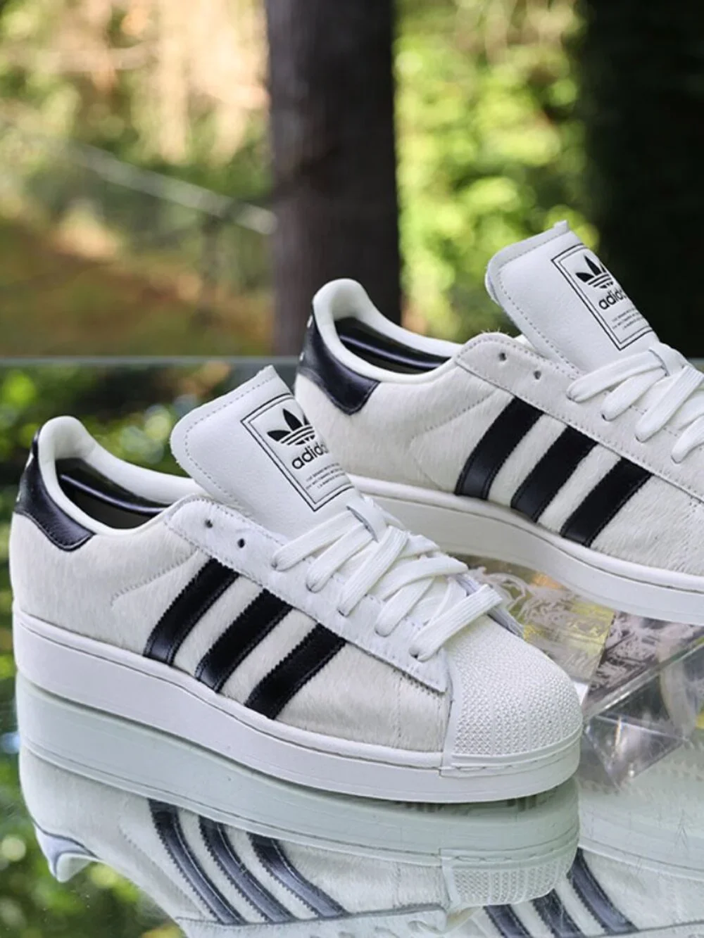 Adidas Superstar II Off White Pony Hair